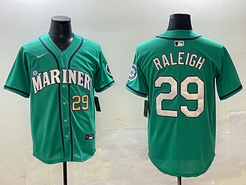 Men Seattle Mariners #29 Raleigh Green Game 2025 Nike MLB Jersey style 3->seattle mariners->MLB Jersey